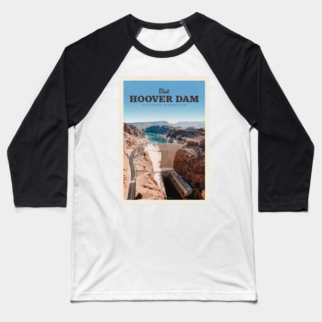 Visit Hoover Dam Baseball T-Shirt by Mercury Club